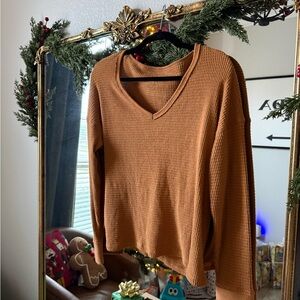 American Eagle Outfitters Tan Textured Sweater (M)